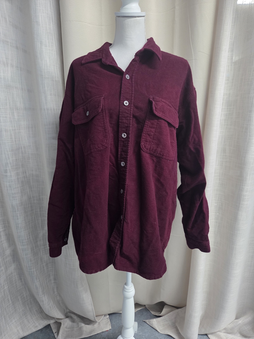 Moose Creek Shirt Men's Burgundy Rugged Workwear Casual Vintage Hunting Size XL